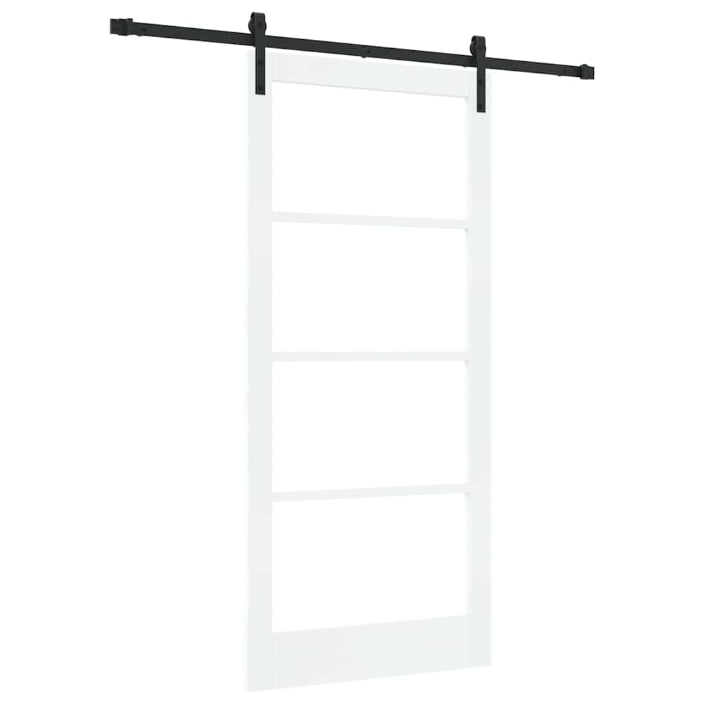 vidaXL Sliding Door ORKDAL White and Black 93 x 202 cm 2