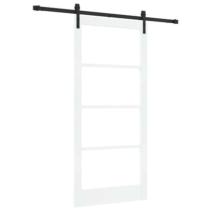 vidaXL Sliding Door ORKDAL White and Black 93 x 202 cm 2