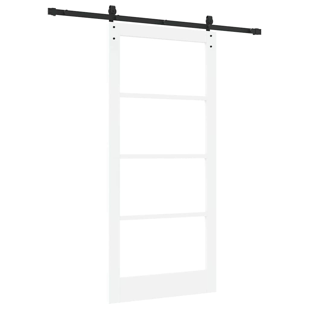 vidaXL Sliding Door ORKDAL White and Black 93 x 202 cm 6