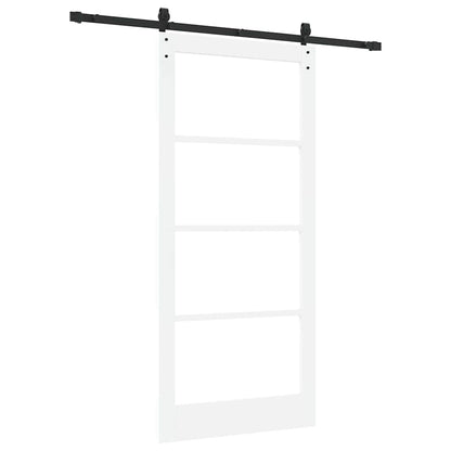 vidaXL Sliding Door ORKDAL White and Black 93 x 202 cm 6