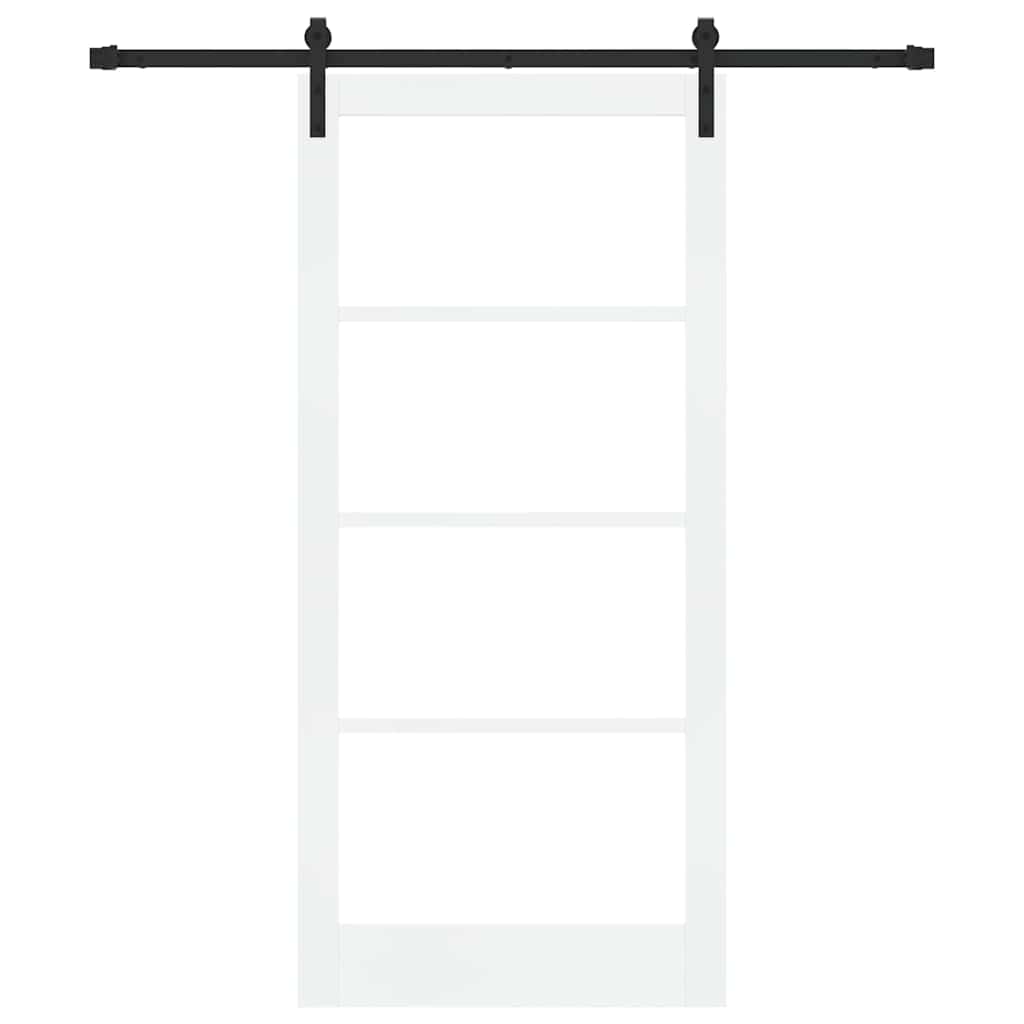 vidaXL Sliding Door ORKDAL White and Black 93 x 202 cm 4