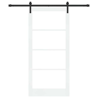 vidaXL Sliding Door ORKDAL White and Black 93 x 202 cm 4