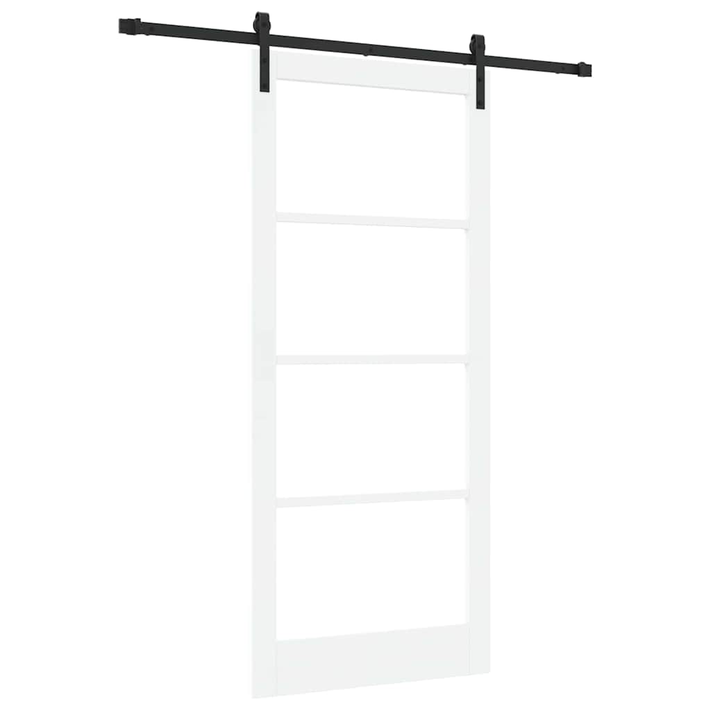vidaXL Sliding Door ORKDAL White and Black 93 x 211 cm 2
