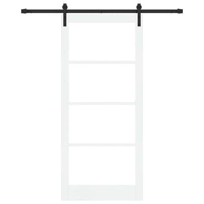 vidaXL Sliding Door ORKDAL White and Black 93 x 211 cm 4