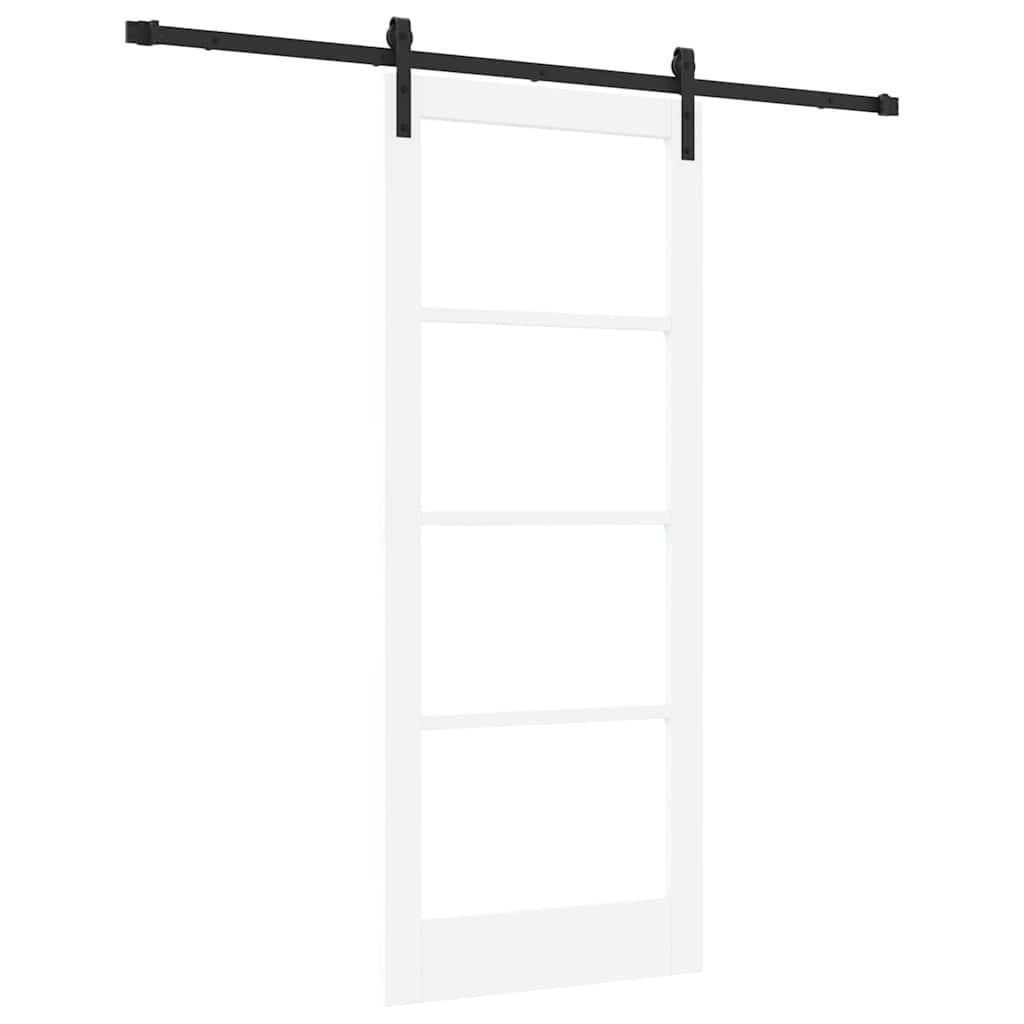 vidaXL Sliding Door ORKDAL White and Black 83 x 202 cm 2