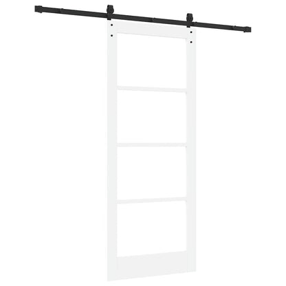 vidaXL Sliding Door ORKDAL White and Black 83 x 202 cm 6