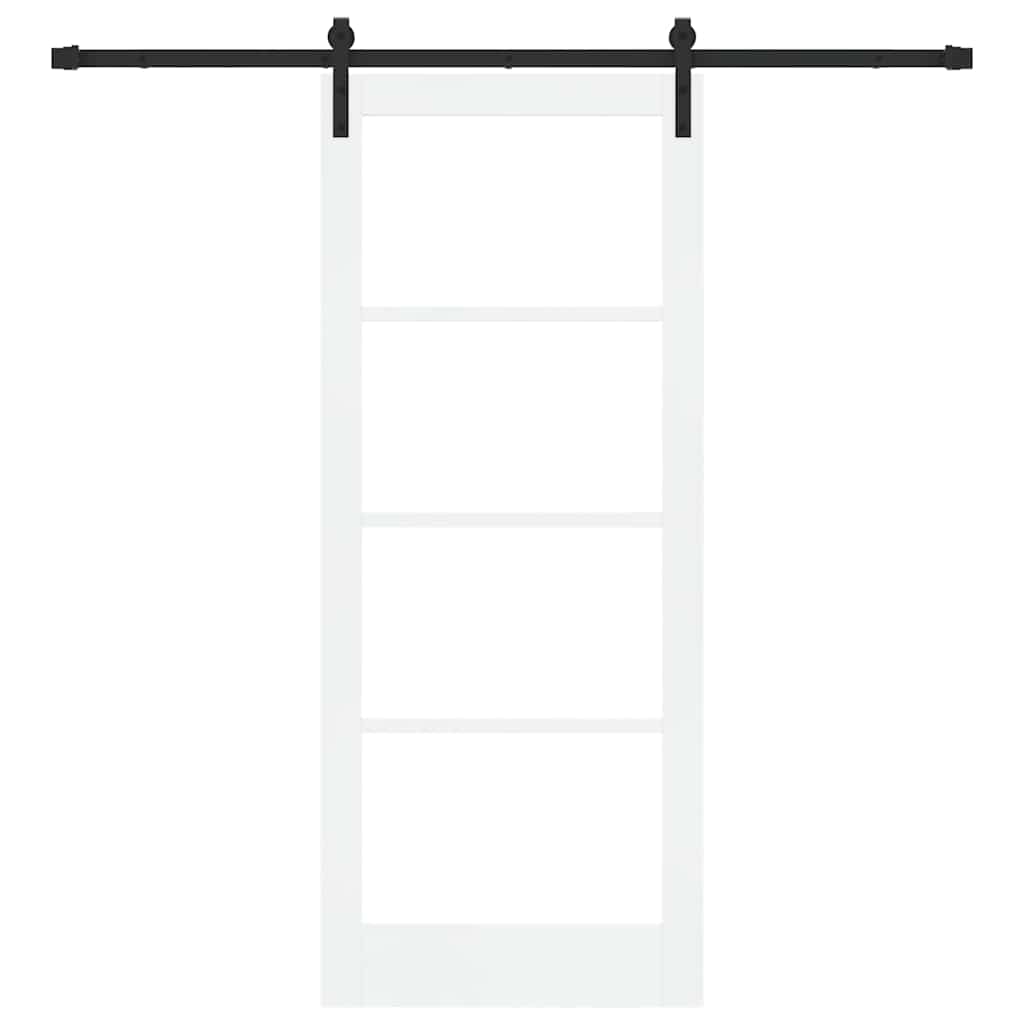 vidaXL Sliding Door ORKDAL White and Black 83 x 202 cm 4