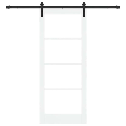 vidaXL Sliding Door ORKDAL White and Black 83 x 202 cm 4