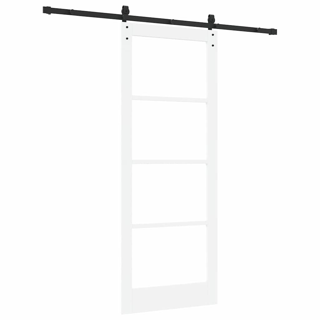 vidaXL Sliding Door ORKDAL White and Black 83 x 211 cm 6