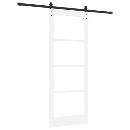 vidaXL Sliding Door ORKDAL White and Black 83 x 211 cm 6