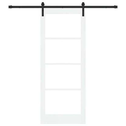 vidaXL Sliding Door ORKDAL White and Black 83 x 211 cm 4