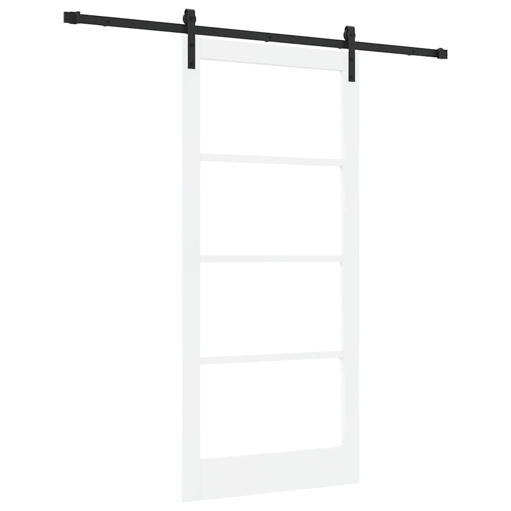 vidaXL Sliding Door ORKDAL White and Black 93 x 202 cm 2