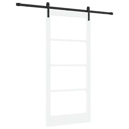 vidaXL Sliding Door ORKDAL White and Black 93 x 202 cm 2