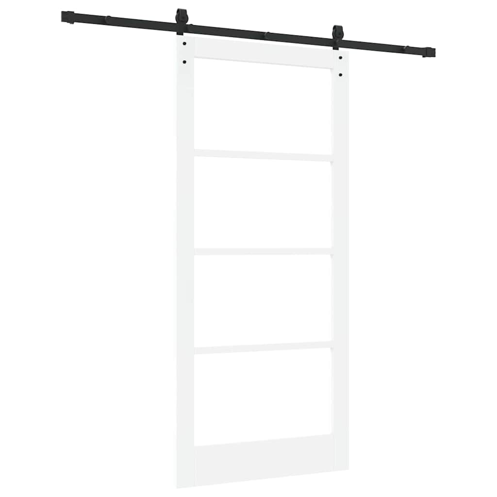vidaXL Sliding Door ORKDAL White and Black 93 x 202 cm 6