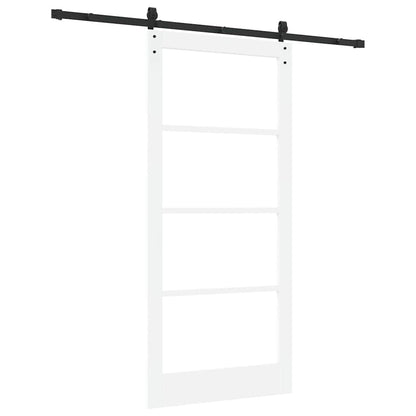vidaXL Sliding Door ORKDAL White and Black 93 x 202 cm 6