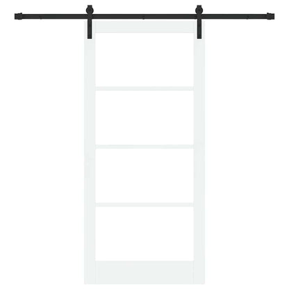 vidaXL Sliding Door ORKDAL White and Black 93 x 202 cm 4
