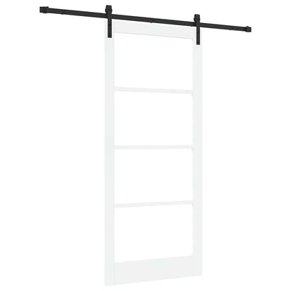 vidaXL Sliding Door ORKDAL White and Black 93 x 211 cm 2