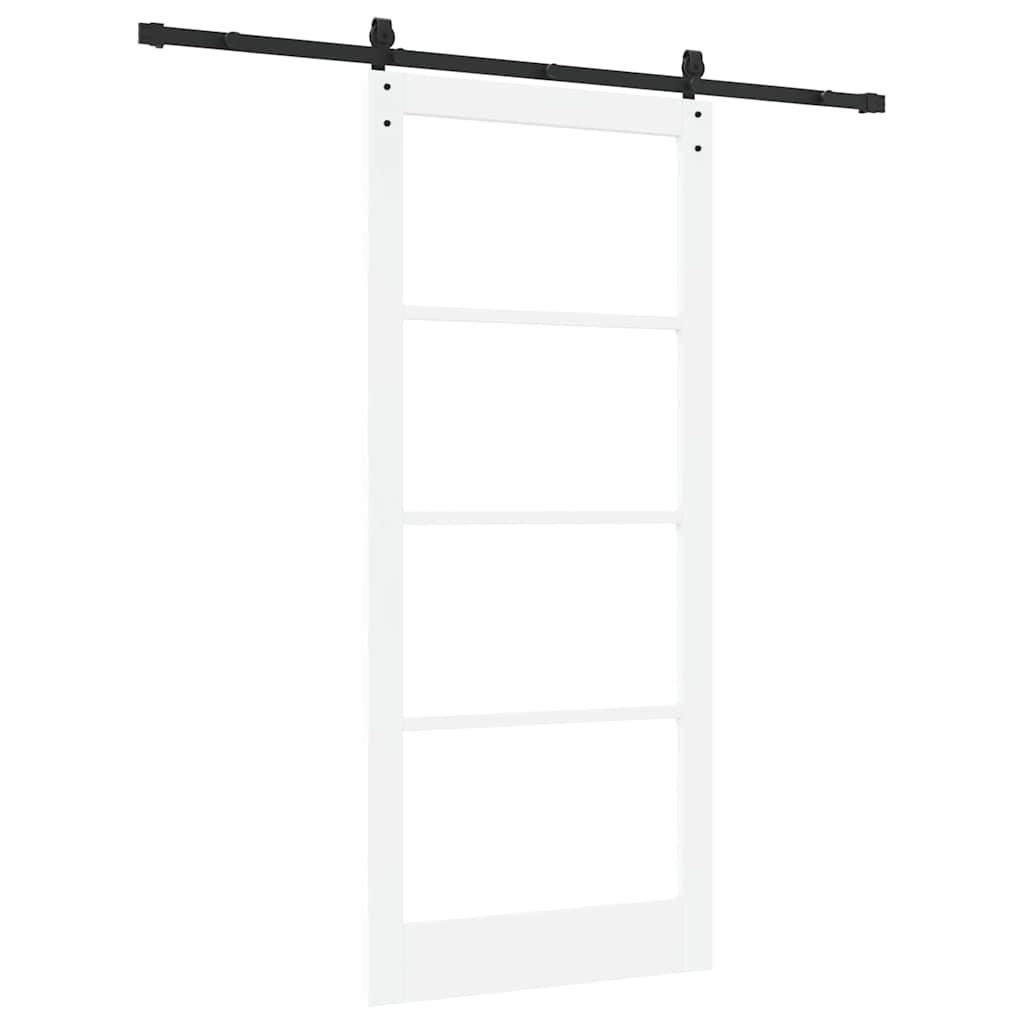 vidaXL Sliding Door ORKDAL White and Black 93 x 211 cm 6