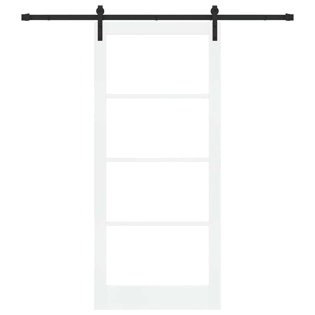 vidaXL Sliding Door ORKDAL White and Black 93 x 211 cm 4