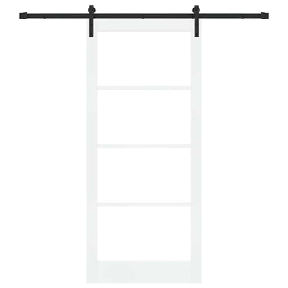 vidaXL Sliding Door ORKDAL White and Black 93 x 211 cm 4