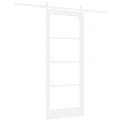 vidaXL Sliding Door ORKDAL White 83 x 202 cm Solid Pine Wood and Glass 6