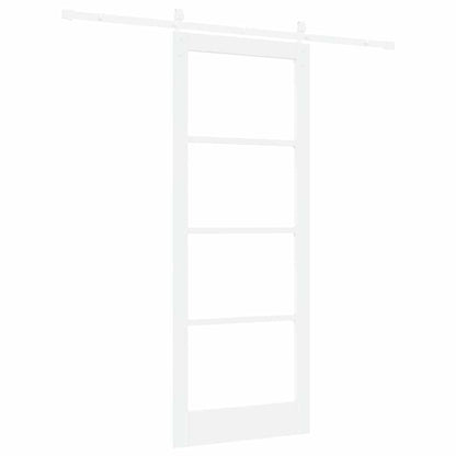 vidaXL Sliding Door ORKDAL White 83 x 211 cm Solid Pine Wood and Glass 6