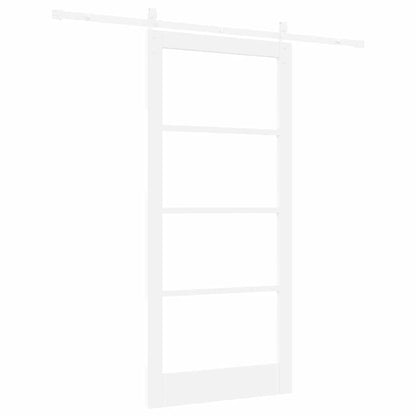 vidaXL Sliding Door ORKDAL White 93 x 202 cm Solid Pine Wood and Glass 6