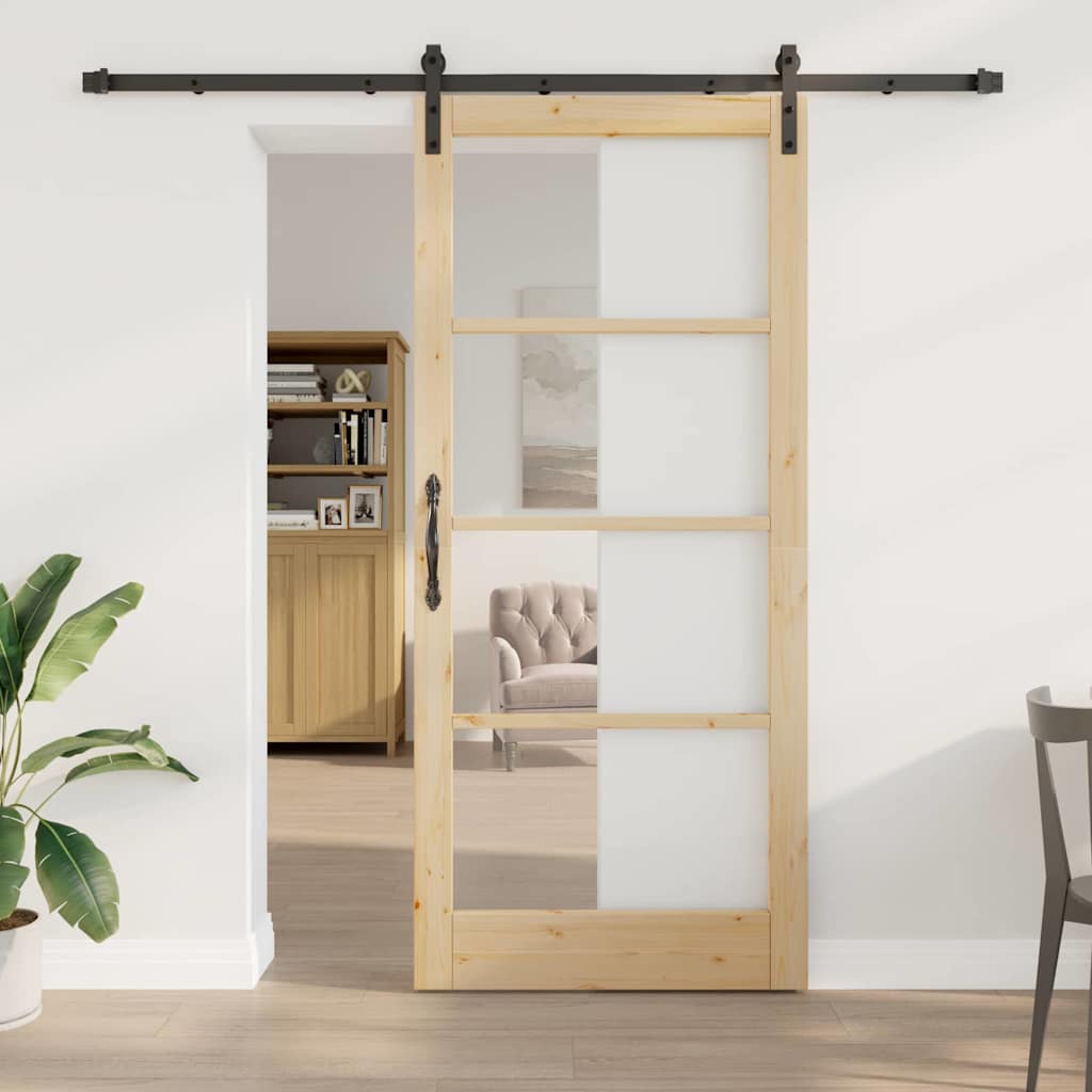 vidaXL Sliding Door ORKDAL Natural 93 x 211 cm 1