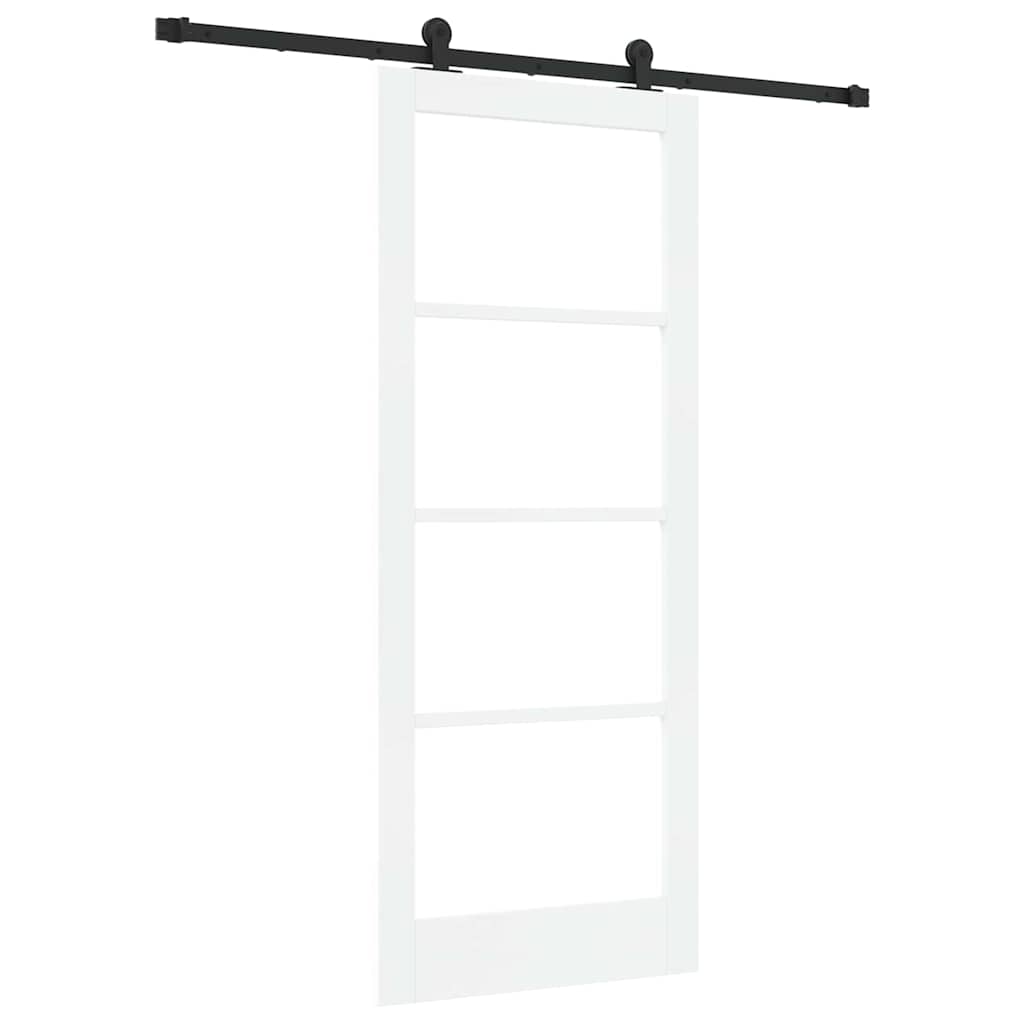 vidaXL Sliding Door ORKDAL 83 x 202 cm Solid Pine Wood and Glass 2