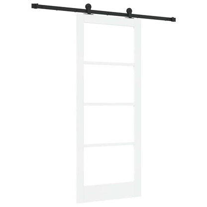 vidaXL Sliding Door ORKDAL 83 x 202 cm Solid Pine Wood and Glass 2