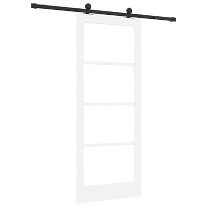 vidaXL Sliding Door ORKDAL 83 x 202 cm Solid Pine Wood and Glass 6