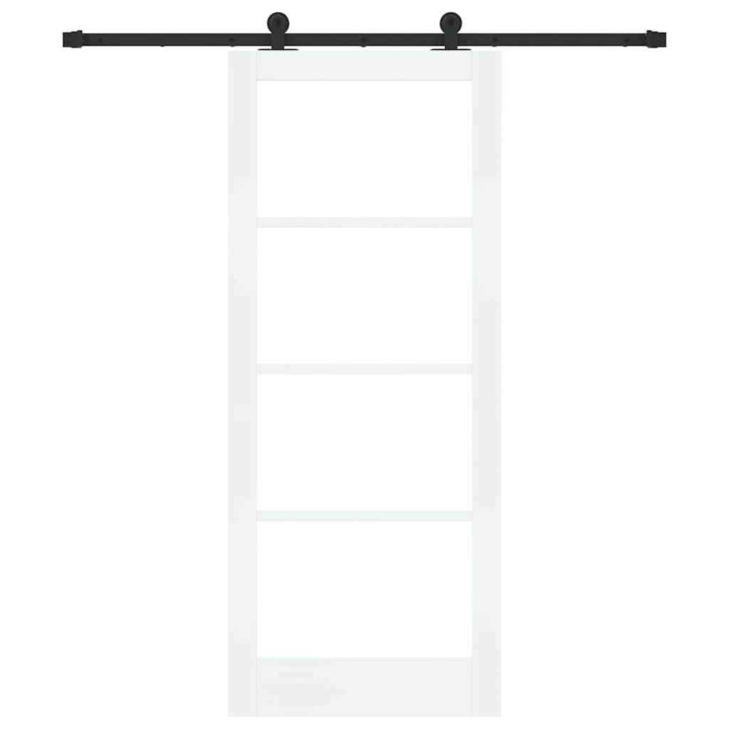 vidaXL Sliding Door ORKDAL 83 x 202 cm Solid Pine Wood and Glass 4