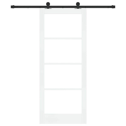 vidaXL Sliding Door ORKDAL 83 x 202 cm Solid Pine Wood and Glass 4