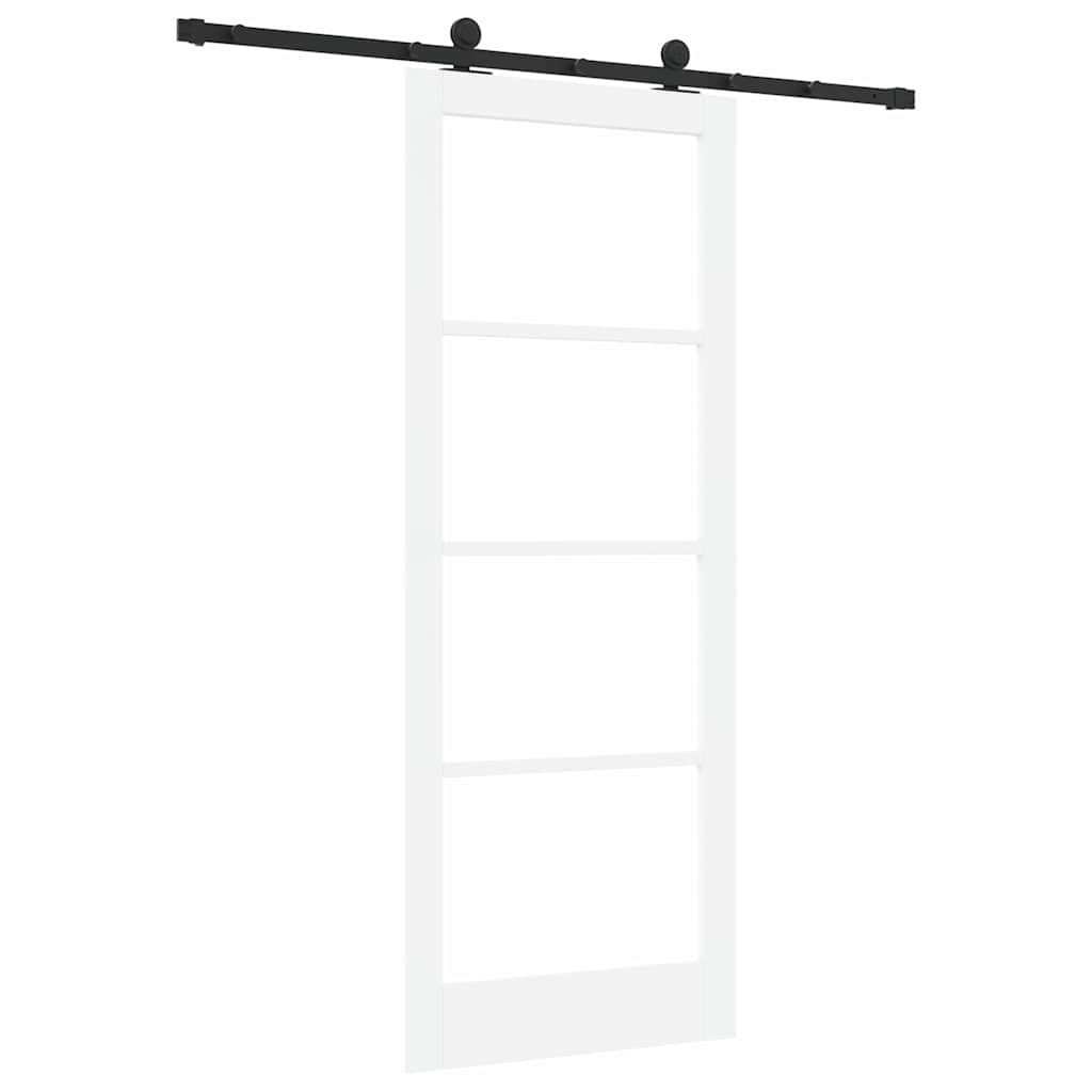vidaXL Sliding Door ORKDAL 83 x 211 cm Solid Pine Wood and Glass 6