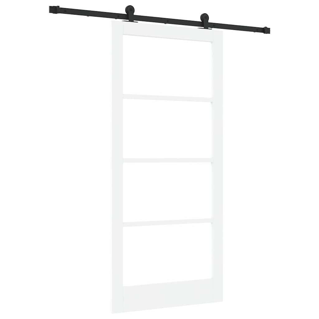 vidaXL Sliding Door ORKDAL 93 x 202 cm Solid Pine Wood and Glass 2