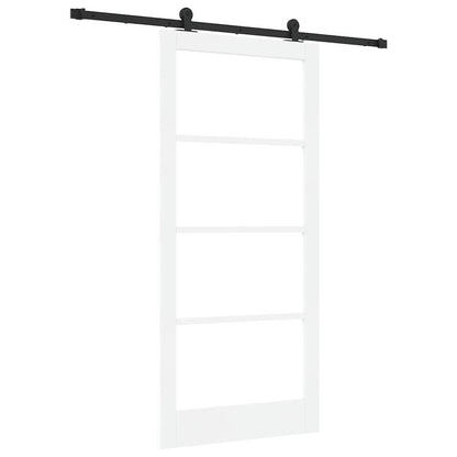 vidaXL Sliding Door ORKDAL 93 x 202 cm Solid Pine Wood and Glass 2