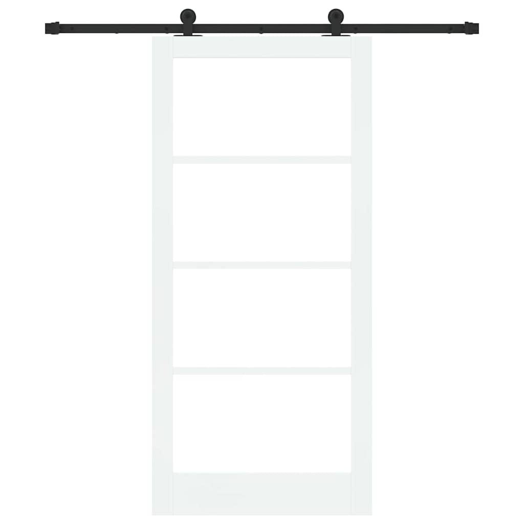 vidaXL Sliding Door ORKDAL 93 x 202 cm Solid Pine Wood and Glass 4