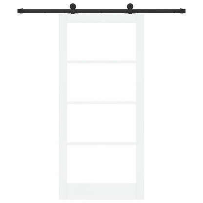 vidaXL Sliding Door ORKDAL 93 x 202 cm Solid Pine Wood and Glass 4