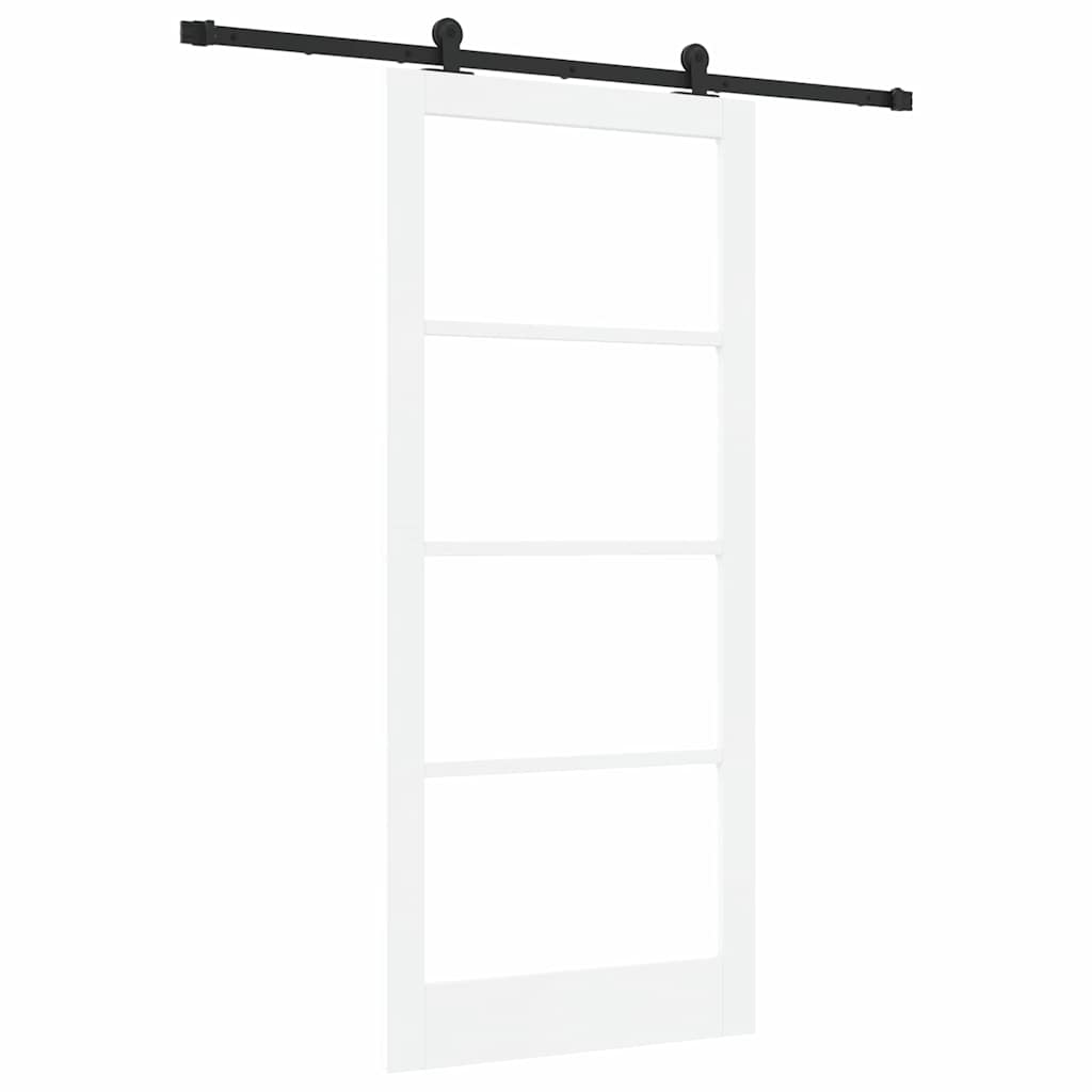 vidaXL Sliding Door ORKDAL 93 x 211 cm Solid Pine Wood and Glass 2
