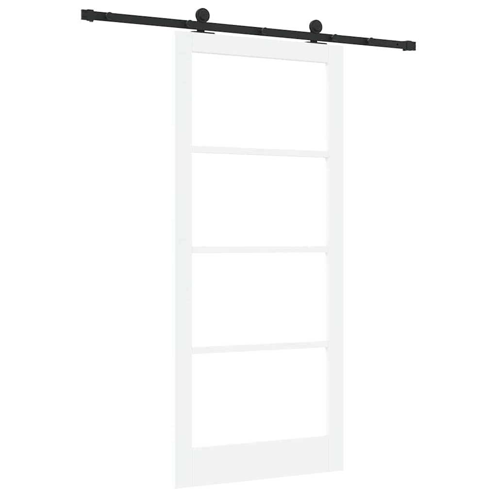 vidaXL Sliding Door ORKDAL 93 x 211 cm Solid Pine Wood and Glass 6