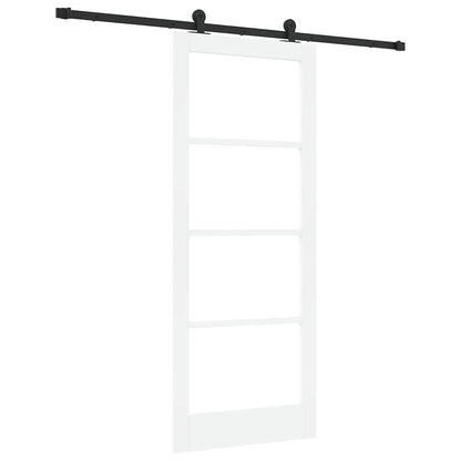 vidaXL Sliding Door ORKDAL 83 x 202 cm Solid Pine Wood and Glass 2
