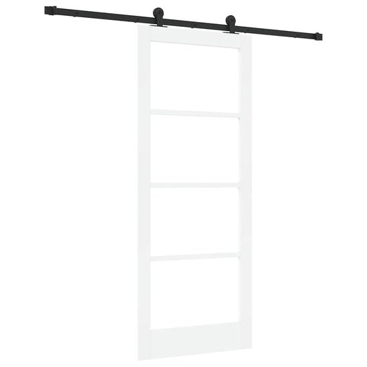 vidaXL Sliding Door ORKDAL 83 x 202 cm Solid Pine Wood and Glass 2