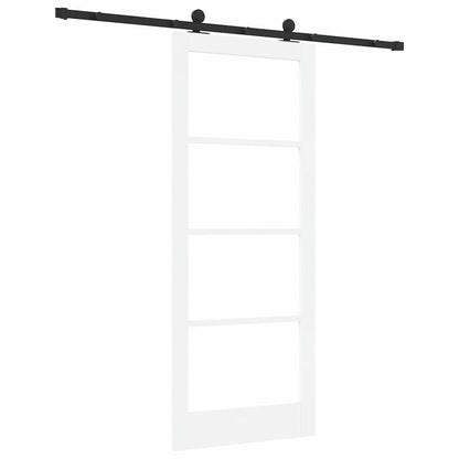 vidaXL Sliding Door ORKDAL 83 x 202 cm Solid Pine Wood and Glass 6
