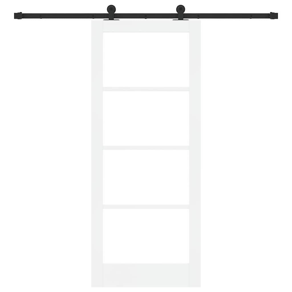 vidaXL Sliding Door ORKDAL 83 x 202 cm Solid Pine Wood and Glass 4
