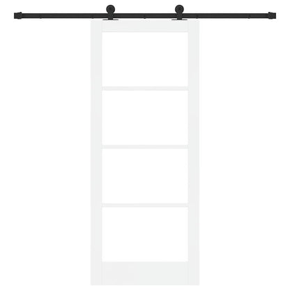 vidaXL Sliding Door ORKDAL 83 x 202 cm Solid Pine Wood and Glass 4