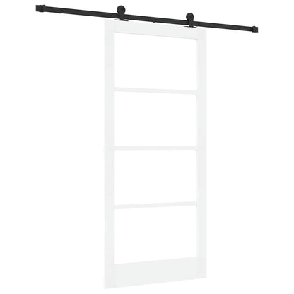 vidaXL Sliding Door ORKDAL 93 x 202 cm Solid Pine Wood and Glass 2