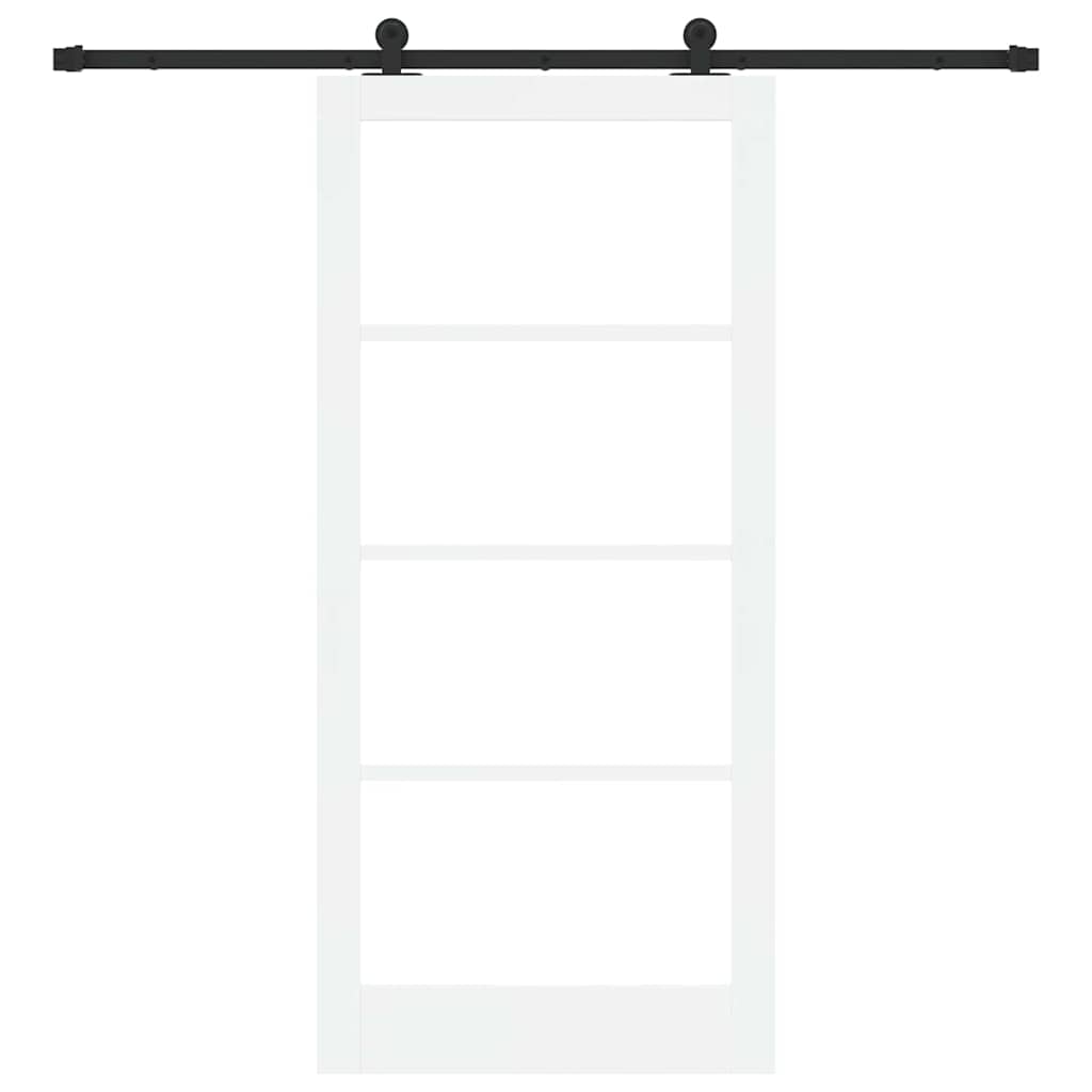 vidaXL Sliding Door ORKDAL 93 x 202 cm Solid Pine Wood and Glass 4