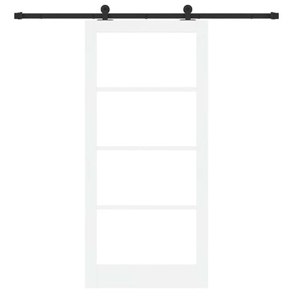 vidaXL Sliding Door ORKDAL 93 x 202 cm Solid Pine Wood and Glass 4