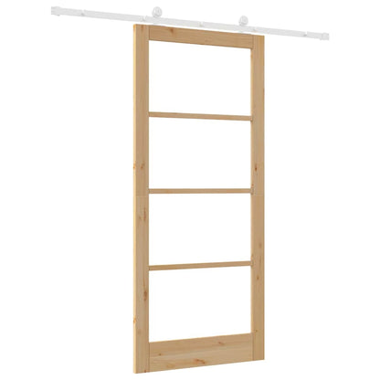 vidaXL Sliding Door ORKDAL 93 x 211 cm Solid Pine Wood and Glass 6