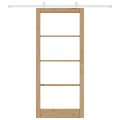 vidaXL Sliding Door ORKDAL 93 x 211 cm Solid Pine Wood and Glass 4